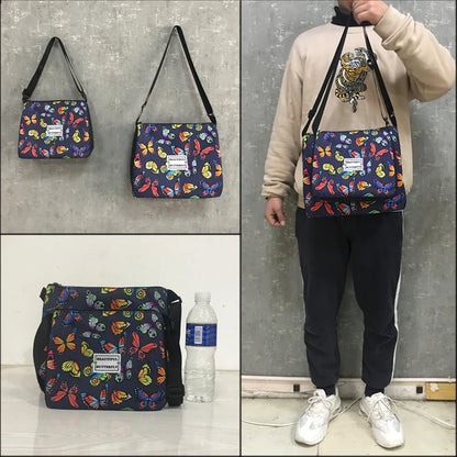 Gothic Black Angel Pattern Women Shoulder Bag Demon Punk Handbags for Travel Key Purse Phone Holder Messenger Bag Crossbody Bag