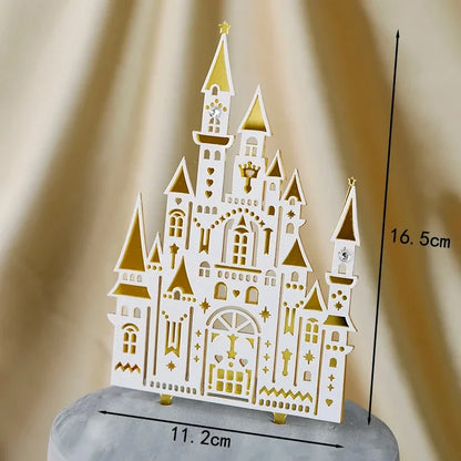 Princess Doll Cake Topper – Happy Birthday Flag Decoration for Baby Shower & Girl’s Birthday Party Cakes
