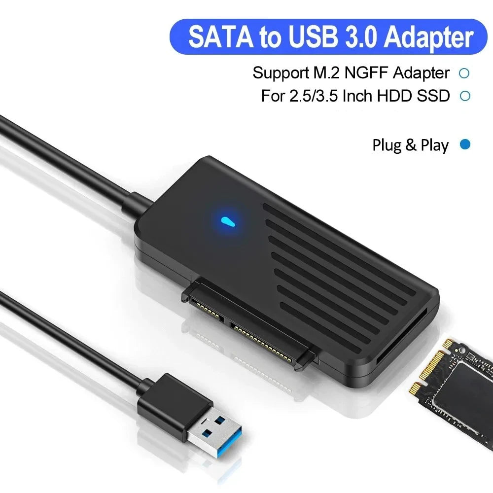 USB 3.2 3.0 to SATA Converter 2.5 Inch SSD HDD Hard Drive External Adapter USB 3.0 to Sata III Cable for Laptop PC Accessories