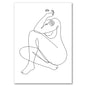 Sexy Female Body Art Print Naked Nude Canvas Poster Line Drawing Prints Abstract Woman Wall Art Painting Pictures Bedroom Decor