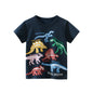 2-8 Years Summer Children Boys T-shirts Cartoon Printed Letter Baby Boy Short Sleeve Tops Kids T Shirts Toddler Clothes
