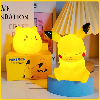 Pokemon Pikachu Night Light Glowing Anime Figures Toy Bedside Led Lamp Gengar Kawaii Children Christmas Gift Halloween Girl Boy