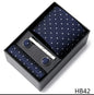 Men's  Tie Pocket Squares Necktie Box Set