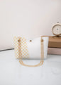 Bag 2024 new trendy fashion polka dot printing chain bucket bag one shoulder messenger bag one piece delivery