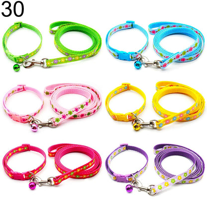 Dog Cat Adjustable Leash  and Collar 24Sets
