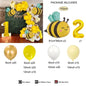 Cute Bee 32‑Inch Gold Number Balloon Garland Set for Kids’ Parties