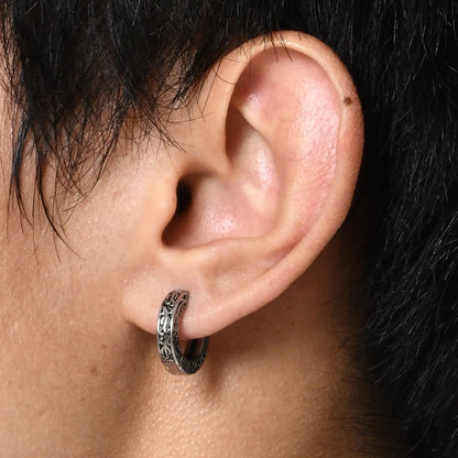 Thick Small Hoop Earrings for Men Teens, Anit Allergy Stainless Steel Huggies Earrings, Unisex Punk Rock Ear Jewelry