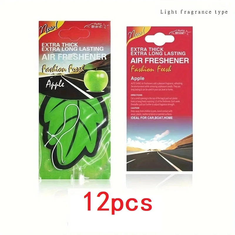 3-60 pieces Car Air Freshener, Natural Scented Tea Paper, Hanging Perfume Fragrance, Leaf Shape, Car Accessories, Interior.