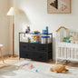 TV Stand Dresser For Bedroom With 5 Fabric Drawers Storage JHK