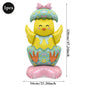 3D Standing Easter Foil Balloon Giant Rabbit Carrot Chick Egg Balloons Easter Party Decoration Kids Gift Air Filled Garden Decor