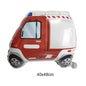 1pc Large Transportation Balloon Racing Balloon Fire Truck Ambulance School Bus Excavator Motorcycle Balloon for Boys Birthday