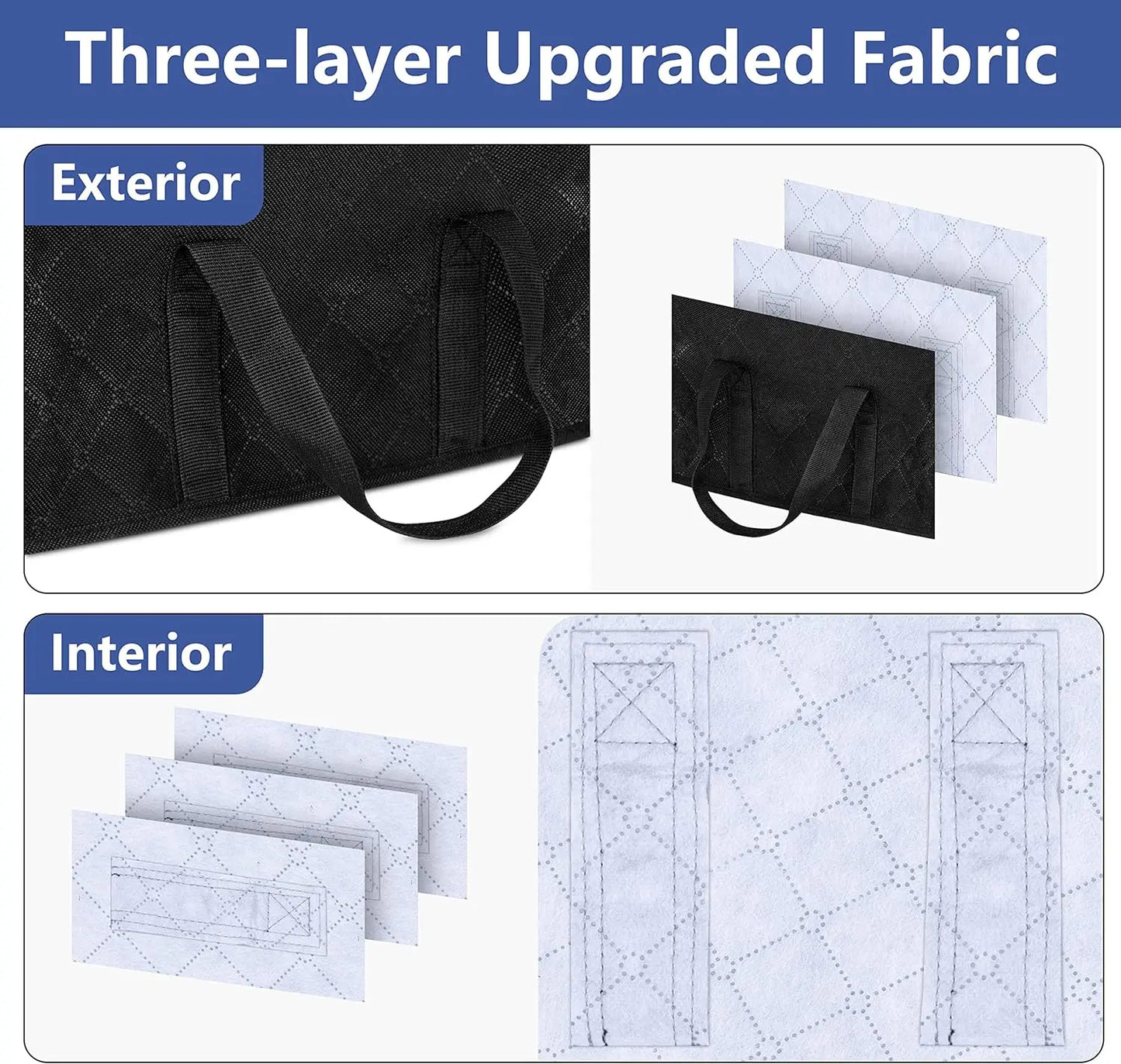 Large Capacity Black Hat Organizer: Foldable Non-Woven Cap Holder and Clothes Storage Hanging Bag