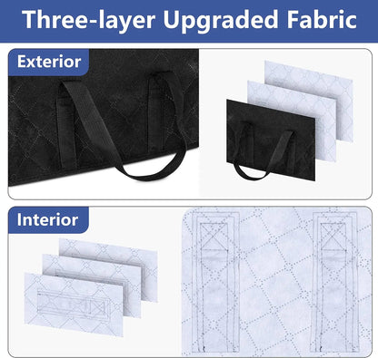 Large Capacity Black Hat Organizer: Foldable Non-Woven Cap Holder and Clothes Storage Hanging Bag