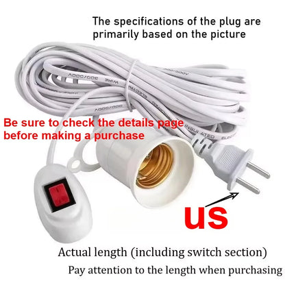 E27 LED Lamp Base with Switch – Universal Screw Socket Adapter for DIY Lighting