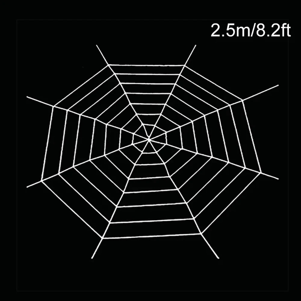 1.5/2.5m Giant Spider Webs Halloween Decorations,White Black Spider Web for House,Large Horror Stretchy Cobweb for Outdoors
