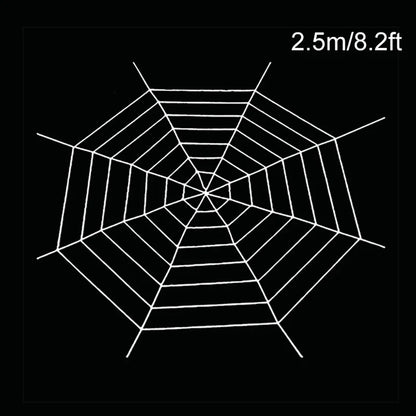 1.5/2.5m Giant Spider Webs Halloween Decorations,White Black Spider Web for House,Large Horror Stretchy Cobweb for Outdoors