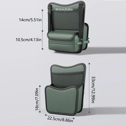Double Side Storage Car Seat Storage Bag With Tissue Box Mesh Pockets Central Control Storage Pocket Space Saving