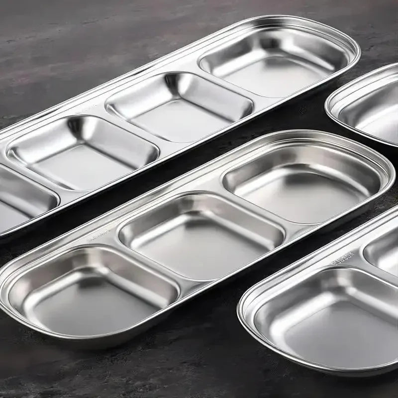 Small Sauce Bowl Kitchen Seasoning Dipping Dish Korean Style Stainless Steel 304 Multifunctional Tableware For Barbecue Dinner