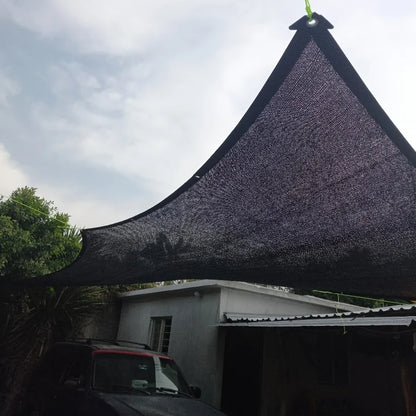 Professional - Grade Sunshade Net Cloth Set - 85% Efficient Sun - Shading Rate, with Matching Hanging Ropes! The Black Encrypted