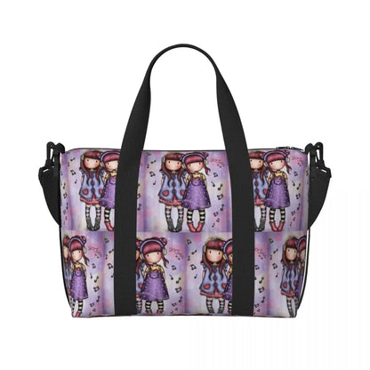 Santoro Gorjuss Large Beach & Travel Tote – Women’s Yoga, Gym, Shopping Shoulder Duffle Bag