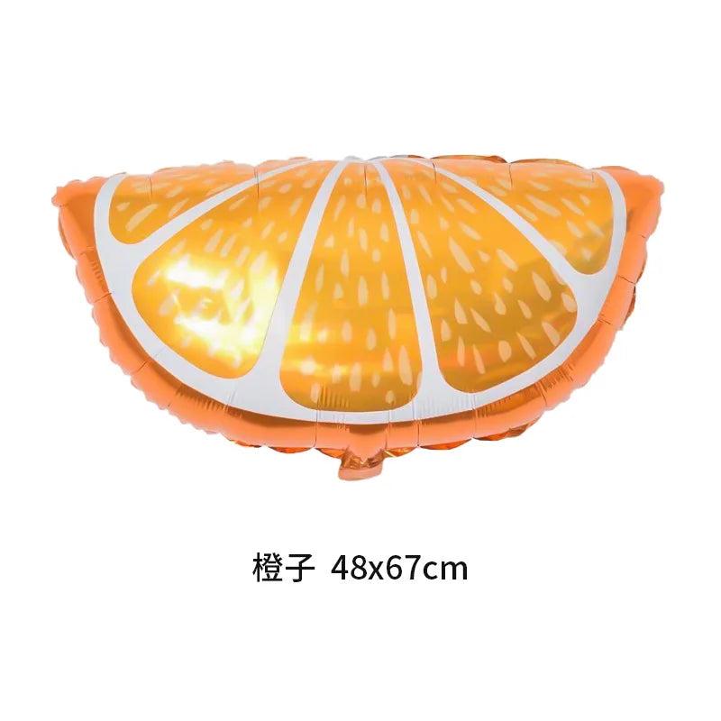 6pcs Orange Foil Balloon with 32inch Number Balloons Summer Themed Fruit Globals Baby Shower Birthday Thankgiving Party Decor