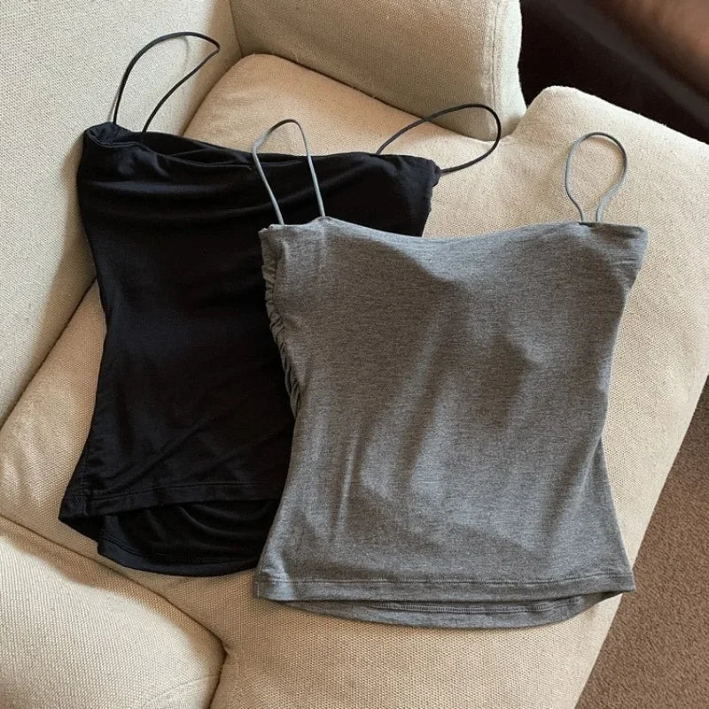 Womens Summer Camis Thin Strap Bra Tank Tops