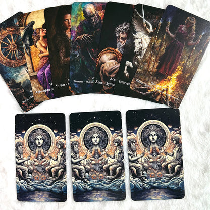 78PCS 70*120mm Tarot Greek Mythology Divination Rune Board Game Classic Innovative Theme Illustration Keywords