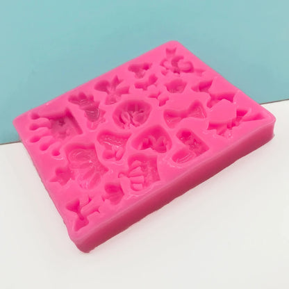 Hot Sell Cartoon Crown Bow Tie Silicone Fondant Cake Mold Cupcake Jelly Candy Chocolate Shaped Decoration Baking Tool Moulds