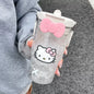 600-900ML Sanrio Large Capacity Plastic Water Cup Hello Kitty Portable Beverage Bottle