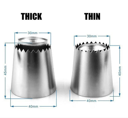 1/2Pcs Stainless Steel Romeo Flower Mouth Pastry Nozzles for Confectionery Pastry and Bakery Accessories Cake Tools Utensils