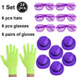 UV Neon Glow Party Hats – Blacklight Fluorescent Plastic Hats for Kids & Adults