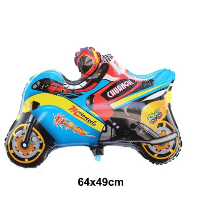 1pc Large Transportation Balloon Racing Balloon Fire Truck Ambulance School Bus Excavator Motorcycle Balloon for Boys Birthday