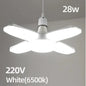 Foldable Fan 28W LED Bulb AC220V/110V 40 Bulb Deformation for Home Ceiling