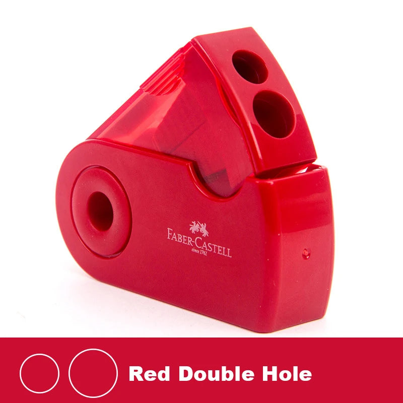 Mini Pencil Sharpener Single Double Hole Black/Red/Blue