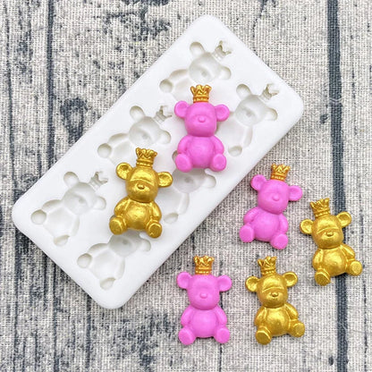 Cute Bear Silicone Sugarcraft Mold Resin Tools Cupcake Baking Mould Fondant Cake Decorating Tools