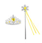 Girls Princess Crown Magic Wand Accessories Party Cosplay Elsa Anna Rhinestone Headband Hair Bands For Kids Hairbands Gifts Toys