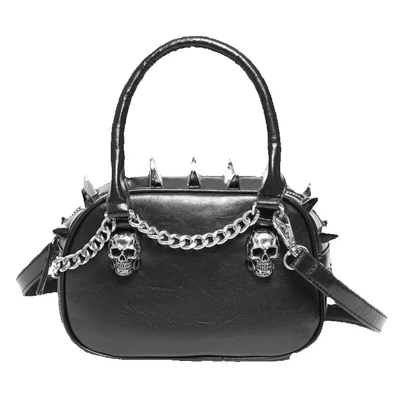 Gothic Lolita Hedgehog & Bunny Handbag – Steampunk One‑Shoulder Harajuku Spike Skeleton Tote
