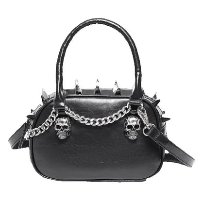 Gothic Lolita Hedgehog & Bunny Handbag – Steampunk One‑Shoulder Harajuku Spike Skeleton Tote