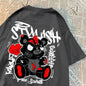 Exploding Black Puppet Bear Men T-Shirts High Quality Cotton