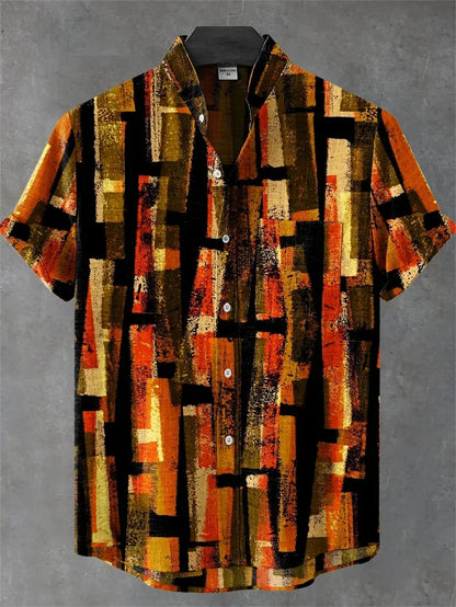 Men’s Retro Hawaiian Shirt – Breathable Short Sleeve Harajuku