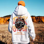 Mens Oversized Hoodie Loose retro fierce tiger Print