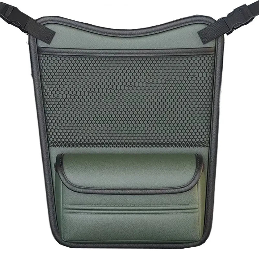 Double Side Storage Car Seat Storage Bag With Tissue Box Mesh Pockets Central Control Storage Pocket Space Saving