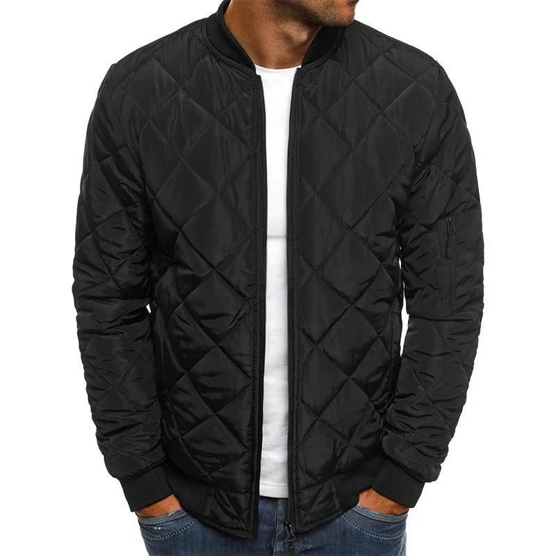 Men’s Lightweight Vintage Flight Jacket – Mesh‑Pressed Baseball Collar Coat