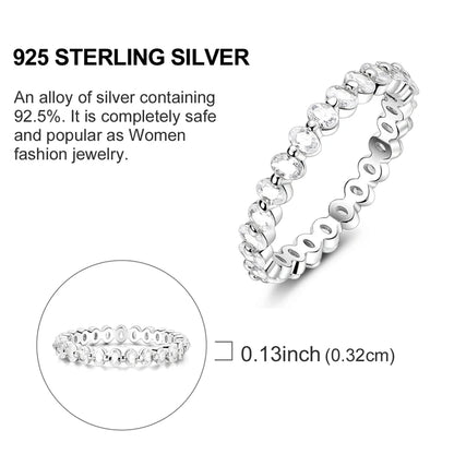 Rings Original 925 Sterling Silver Rings Simple Zircon Heart Ring For Wedding Valentine's Day Women Ring Jewelry Gift