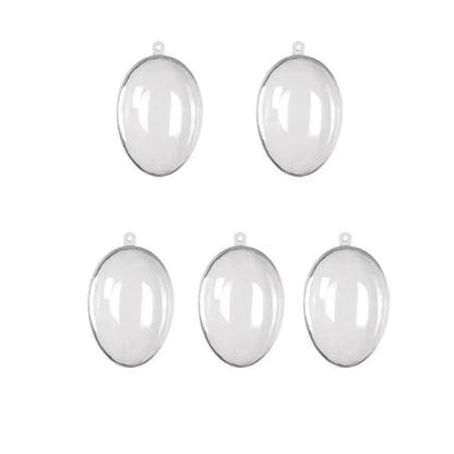 5PCS Home Decoration Egg Shape Easter Eggs Hanging Decor Favors Fillable Plastic Clear Ball Party Supplies Hollow Candy Box