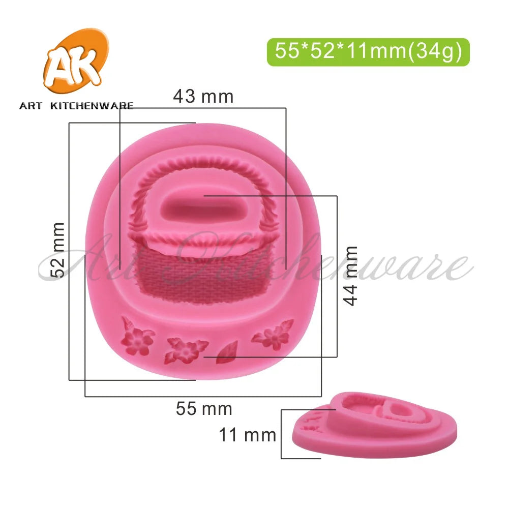 “Flower Basket Silicone Mold – Cake, Fondant, Chocolate & DIY Craft Bakeware