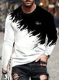 Fashion Trend Men's Crew-neck Long Sleeves Cross 3D Printed Men's Casual Pullover T-shirt Casual All-match Men's Top S-5XL