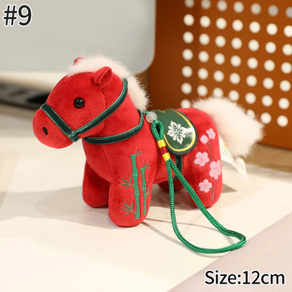 2026 Chinese New Year Keychain The Year of Horse Keyring Mascot Pendant Chinese Spring Festival Cute Pony Pendant