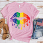 Pride Rainbow Lips Print T-Shirt