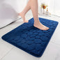 3D Non-Slip Bathroom Cobblestone Embossed Absorbent Mat Machine Washable Quick Drying